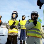 17.01.2016 Niestachów. Audycja Dzień Dobry Dzieci. Szkoła jazdy na nartach w Ośrodku Narciarskim w Niestachowie. / Jarosław Kubalski / Radio Kielce