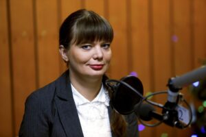 18.01.2016 Kielce. Audycja Punkty Widzenia w Radiu Kielce. Magdalena Fogiel - Litwinek. / Jarosław Kubalski / Radio Kielce