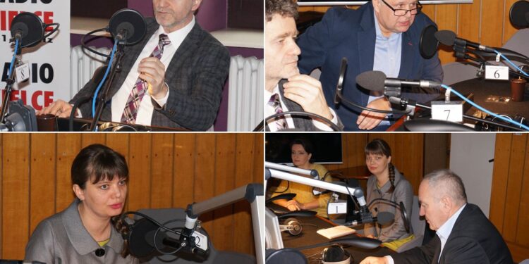 24.1.2016 Kielce. Studio Polityczne w Radiu Kielce. / Marek Wtorek / Radio Kielce