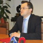 26.01.2016 Kielce. KKSM. Spotkanie pracowników i dziennikarzy z syndykiem Tycjanem Saltarskim. / Robert Felczak / Radio Kielce