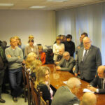 26.01.2016 Kielce. KKSM. Spotkanie pracowników i dziennikarzy z syndykiem Tycjanem Saltarskim. / Robert Felczak / Radio Kielce