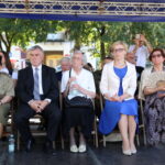 12.08.2015. 50. Marsz Szlakiem I Kompanii Kadrowej. Uroczystości przed Pomnikiem Marszałka Józefa Piłsudskiego na Placu Wolności / Kamil Król / Radio Kielce