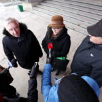 przedstawił członków komitetu wyborczego w przedterminowych wyborach wójta gminy Mirzec - Wandę Balcerzak i Jana Zawiszę. / Jarosław Kubalski / Radio Kielce