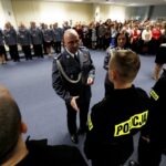 05.01.2016 Kielce. Ślubowanie 35 nowych funkcjonariuszy policji w sali im. mjr Jana Piwnika „Ponurego” Komendy Wojewódzkiej Policji. / Jarosław Kubalski / Radio Kielce