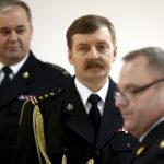 08.01.2016 Kielce. Pożegnanie Komendanta Miejskiego Państwowej Straży Pożarnej st. bryg.  Krzysztofa Janickiego. / Jarosław Kubalski / Radio Kielce