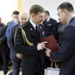 08.01.2016 Kielce. Pożegnanie Komendanta Miejskiego Państwowej Straży Pożarnej st. bryg.  Krzysztofa Janickiego. / Jarosław Kubalski / Radio Kielce
