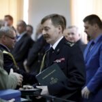 08.01.2016 Kielce. Pożegnanie Komendanta Miejskiego Państwowej Straży Pożarnej st. bryg.  Krzysztofa Janickiego. / Jarosław Kubalski / Radio Kielce