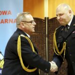 15.01.2016 Kielce. Pożegnanie Komendanta Wojewódzkiego PSP generała Zbigniewa Muszczaka i jego zastępcy starszego brygadiera Grzegorza Ryskiego. I powołanie nowego młodszego brygadiera Adama Czajki. Zbigniew Muszczak i Adam Czajka. / Jarosław Kubalski / Radio Kielce