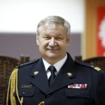 15.01.2016 Kielce. Pożegnanie Komendanta Wojewódzkiego PSP generała Zbigniewa Muszczaka i jego zastępcy starszego brygadiera Grzegorza Ryskiego. I powołanie nowego młodszego brygadiera Adama Czajki. Zastępca komendanta głównego  Bogusław Mikołajczyk. / Jarosław Kubalski / Radio Kielce