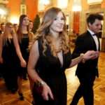 16.01.2016 Kielce. Studniówka w I Ogólnokształcącym Liceum Akademickim im. Janiny Kossakowskiej - Dębickiej w WDK. / Jarosław Kubalski / Radio Kielce