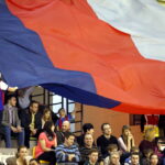 17.01.2016 Kielce. Siatkówka Plus Liga. Mecz Effector Kielce - Jastrzębski Węgiel Jastrzębie Zdrój. Kibice Effectora. / Jarosław Kubalski / Radio Kielce