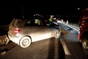 29.01.2016 Kolizja na drodze nr 7 na wysokości miejscowości Chęciny. / Jarosław Kubalski / Radio Kielce