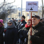 23.1.2016 Kielce. KOD manifestował przeciw inwigilacji internetu. / Wojciech Habdas / Radio Kielce