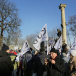 23.1.2016 Kielce. KOD manifestował przeciw inwigilacji internetu. / Wojciech Habdas / Radio Kielce