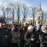 23.1.2016 Kielce. KOD manifestował przeciw inwigilacji internetu. / Wojciech Habdas / Radio Kielce