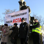 23.1.2016 Kielce. KOD manifestował przeciw inwigilacji internetu. / Wojciech Habdas / Radio Kielce