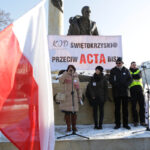 23.1.2016 Kielce. KOD manifestował przeciw inwigilacji internetu. / Wojciech Habdas / Radio Kielce
