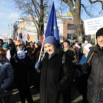 23.1.2016 Kielce. KOD manifestował przeciw inwigilacji internetu. / Wojciech Habdas / Radio Kielce