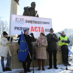 23.1.2016 Kielce. KOD manifestował przeciw inwigilacji internetu. / Wojciech Habdas / Radio Kielce