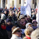 23.1.2016 Kielce. KOD manifestował przeciw inwigilacji internetu. / Wojciech Habdas / Radio Kielce