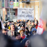 23.1.2016 Kielce. KOD manifestował przeciw inwigilacji internetu. / Wojciech Habdas / Radio Kielce
