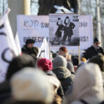 23.1.2016 Kielce. KOD manifestował przeciw inwigilacji internetu. / Wojciech Habdas / Radio Kielce