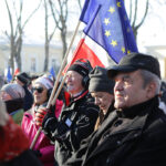 23.1.2016 Kielce. KOD manifestował przeciw inwigilacji internetu. / Wojciech Habdas / Radio Kielce