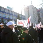 9.3.2015 Kielce. Protest "Solidarności" przed biurami poselskimi PO i PSL / Wojciech Habdas / Radio Kielce