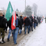 24.1.2016 Kielce. Marsz Pamięci na Karczówkę, związany ze 153 rocznicą Powstania Styczniowego. / Wojciech Habdas / Radio Kielce