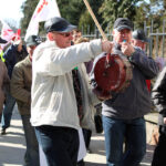 9.3.2015 Kielce. Protest "Solidarności" przed biurami poselskimi PO i PSL / Wojciech Habdas / Radio Kielce