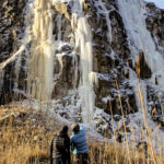 4.1.2016 Kielce. Alpiniści zrobili skałkach rezerwatu Kadzielnia lodospad. / Wojciech Habdas / Radio Kielce