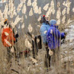 4.1.2016 Kielce. Alpiniści zrobili skałkach rezerwatu Kadzielnia lodospad. / Wojciech Habdas / Radio Kielce