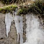 4.1.2016 Kielce. Alpiniści zrobili skałkach rezerwatu Kadzielnia lodospad. / Wojciech Habdas / Radio Kielce