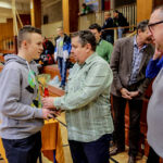 27.1.2016 Kielce. Ferie z futbolem. Wręczenie nagród. Licealiści - 3 miejsce - drużyna "FC Złoty But" / Wojciech Habdas / Radio Kielce