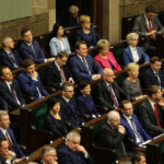 12.11.2015 Warszawa. Pierwsze posiedzenie Sejmu VIII kadencji. Wystąpienie Prezydenta Andrzeja Dudy. / Wojciech Habdas / Radio Kielce