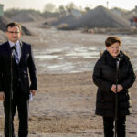 29.1.2016 Kopalnia Jaźwica. Premier Beata Szydło i Minister Sprawiedliwości Zbigniew Ziobro z wizytą w kopalni Jaźwica. / Wojciech Habdas / Radio Kielce