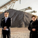 29.1.2016 Kopalnia Jaźwica. Premier Beata Szydło i Minister Sprawiedliwości Zbigniew Ziobro z wizytą w kopalni Jaźwica. / Wojciech Habdas / Radio Kielce