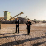 29.1.2016 Kopalnia Jaźwica. Premier Beata Szydło i Minister Sprawiedliwości Zbigniew Ziobro z wizytą w kopalni Jaźwica. / Wojciech Habdas / Radio Kielce