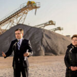 29.1.2016 Kopalnia Jaźwica. Premier Beata Szydło i Minister Sprawiedliwości Zbigniew Ziobro z wizytą w kopalni Jaźwica. / Wojciech Habdas / Radio Kielce