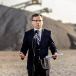 29.1.2016 Kopalnia Jaźwica. Premier Beata Szydło i Minister Sprawiedliwości Zbigniew Ziobro z wizytą w kopalni Jaźwica. / Wojciech Habdas / Radio Kielce