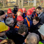 29.1.2016 Kopalnia Jaźwica. Premier Beata Szydło i Minister Sprawiedliwości Zbigniew Ziobro z wizytą w kopalni Jaźwica. / Radio Kielce
