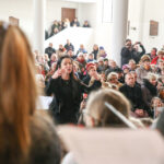 06.01.2015 Kielce. Kościół Franciszkanów. Koncert kolęd w wykonaniu Chórów Okazjonalnego i Fermata. Ewa Robak / Stanisław Blinsrub / Radio Kielce