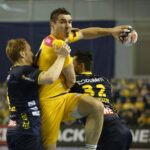 Vive Tauron Kielce kontra Rhein Neckar Loewen (20 lutego 2016 r.) Denis Buntic. / Jarosław Kubalski / Radio Kielce