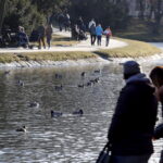 07.02.2016 Kielce. Zimowy, niedzielny spacer w Parku Miejskim. / Jarosław Kubalski / Radio Kielce