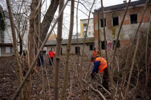 17.02.2016 Ostrowiec Świętokrzyski. Zrujnowana siedziba Gambo. / Teresa Czajkowska / Radio Kielce