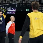 27.02.2016. Trening Vive w Montpellier / Robert Kusiej / Radio Kielce