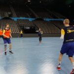 27.02.2016. Trening Vive w Montpellier / Robert Kusiej / Radio Kielce