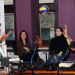 21.02.2016 w DDD gościli przedstawiciele Effectora Kielce. Adrian Buchowski (przyjmujący)  i Adam Swaczyna (asyst. trenera) / Marek Wtorek / Radio Kielce