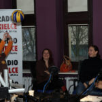 21.02.2016 w DDD gościli przedstawiciele Effectora Kielce. Adrian Buchowski (przyjmujący)  i Adam Swaczyna (asyst. trenera) / Marek Wtorek / Radio Kielce