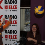 21.02.2016 w DDD gościli przedstawiciele Effectora Kielce. Adrian Buchowski (przyjmujący)  i Adam Swaczyna (asyst. trenera) / Marek Wtorek / Radio Kielce